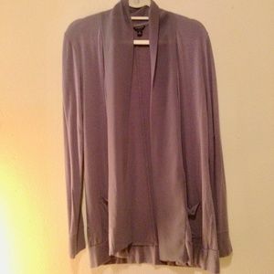 Ann Taylor Long Cardigan in Gray
